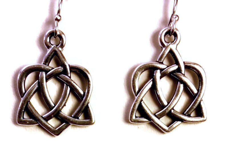 Antique Silver Celtic Earrings