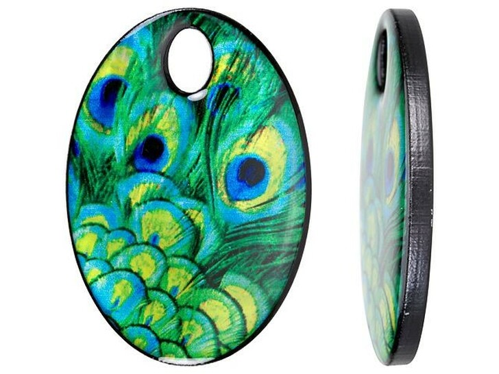 Peacock Mother-of-Pearl Oval Silver version