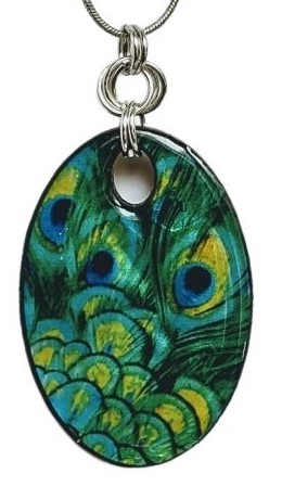 Peacock Mother-of-Pearl Oval Silver version