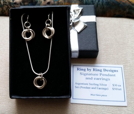 Signature Earrings and Pendant  Set
